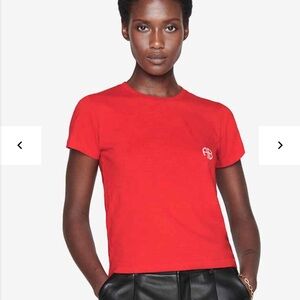 Anine Bing Levy Tee Motorcycle Club In Red